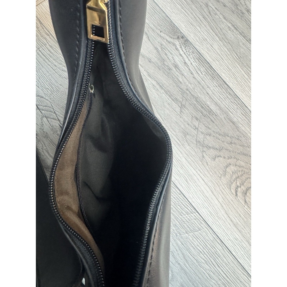 Shoulder Bag Black Purse Crossbody Hand bag Vegan Leather Black - Picture 6 of 8